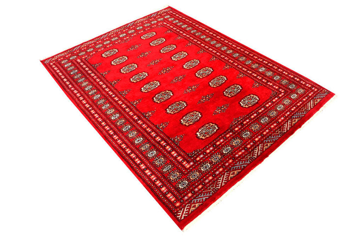 Red Bokhara 4' 6 x 6' - No. 45898 - ALRUG Rug Store