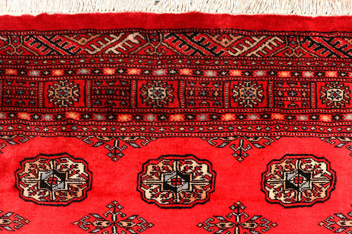 Crimson Bokhara 4' 8 x 7' 1 - No. 45902 - ALRUG Rug Store