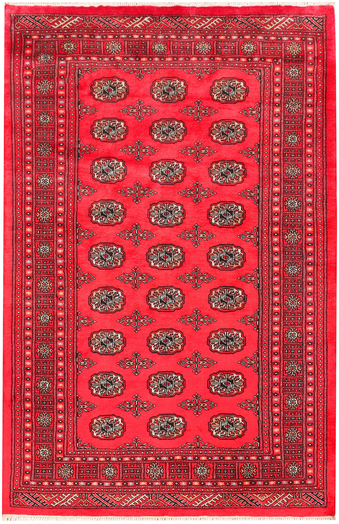 Crimson Bokhara 4' 8 x 7' 1 - No. 45902 - ALRUG Rug Store