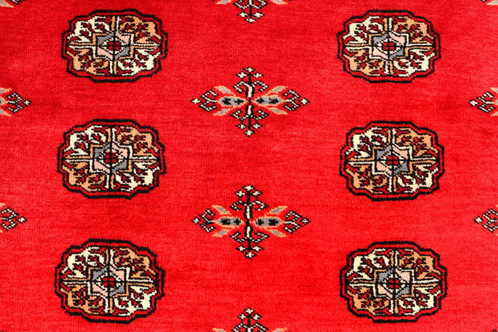 Crimson Bokhara 4' 8 x 7' - No. 45904 - ALRUG Rug Store
