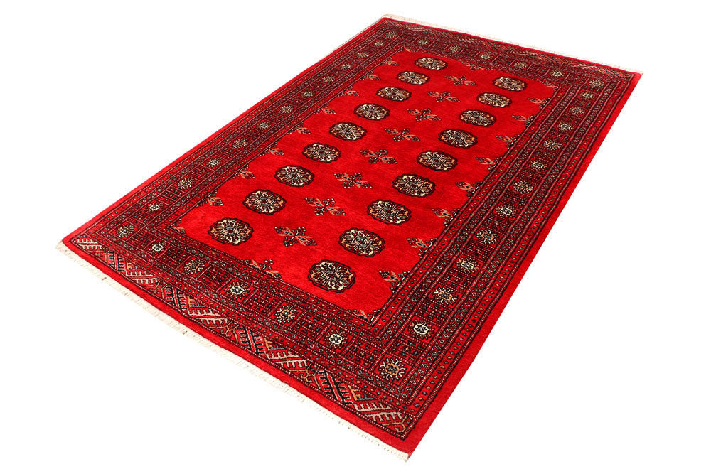 Crimson Bokhara 4' 8 x 7' - No. 45904 - ALRUG Rug Store