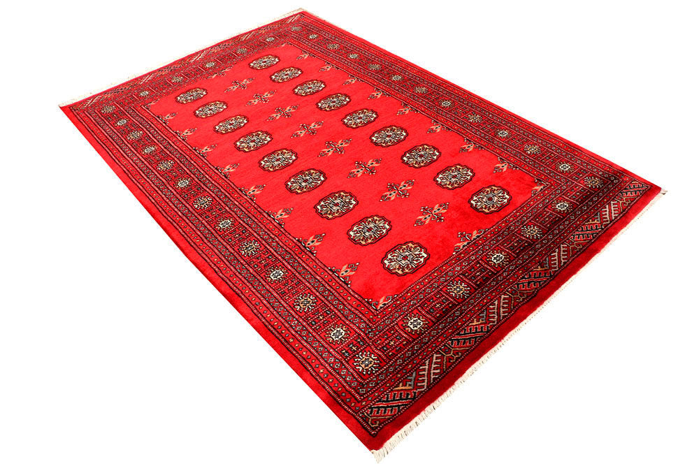 Crimson Bokhara 4' 8 x 7' - No. 45904 - ALRUG Rug Store