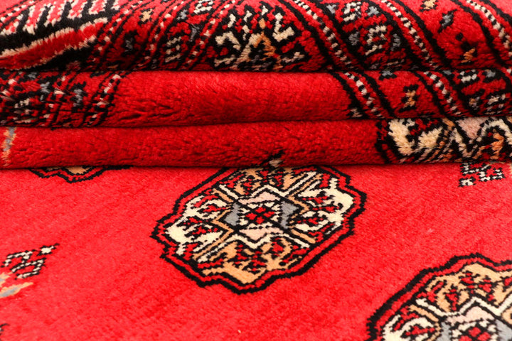 Crimson Bokhara 4' 8 x 7' - No. 45904 - ALRUG Rug Store