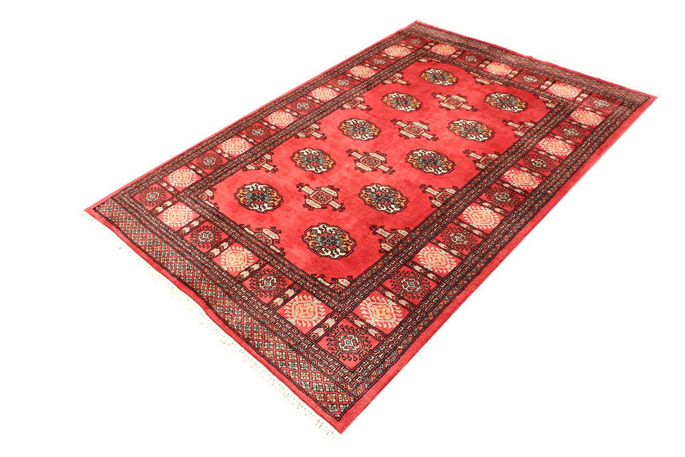 Light Coral Bokhara 4' 7 x 6' 9 - No. 45915 - ALRUG Rug Store
