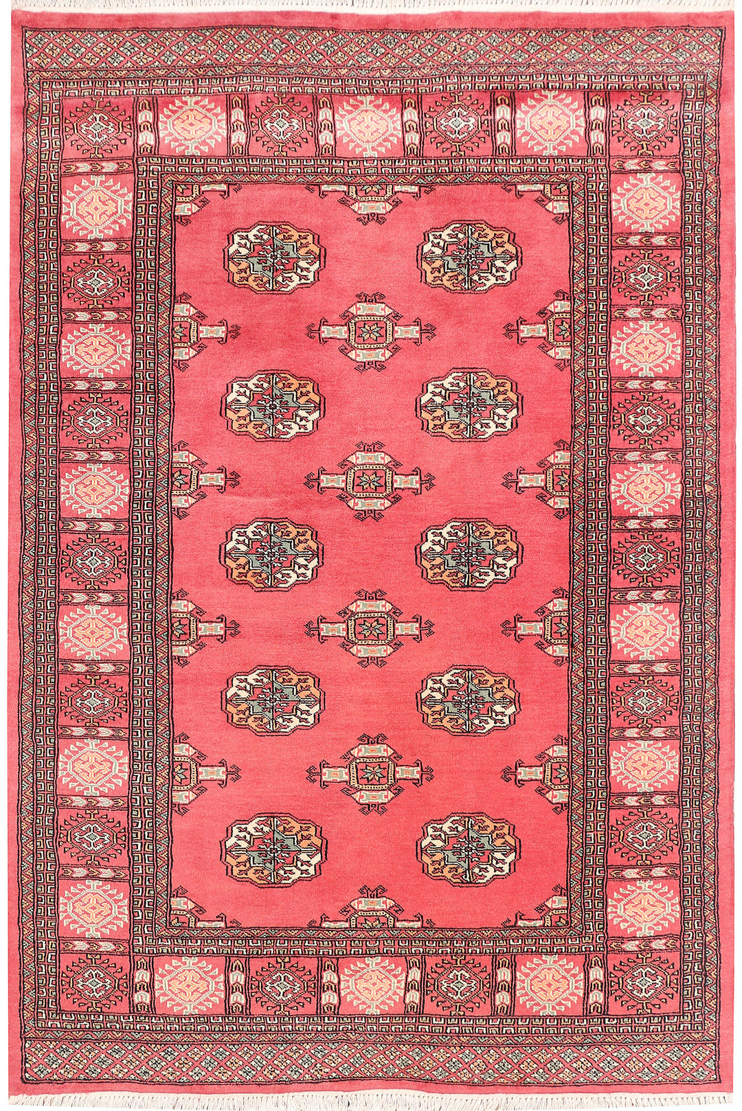 Light Coral Bokhara 4' 7 x 6' 9 - No. 45915 - ALRUG Rug Store
