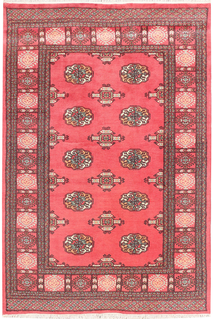 Light Coral Bokhara 4' 7 x 6' 9 - No. 45915 - ALRUG Rug Store