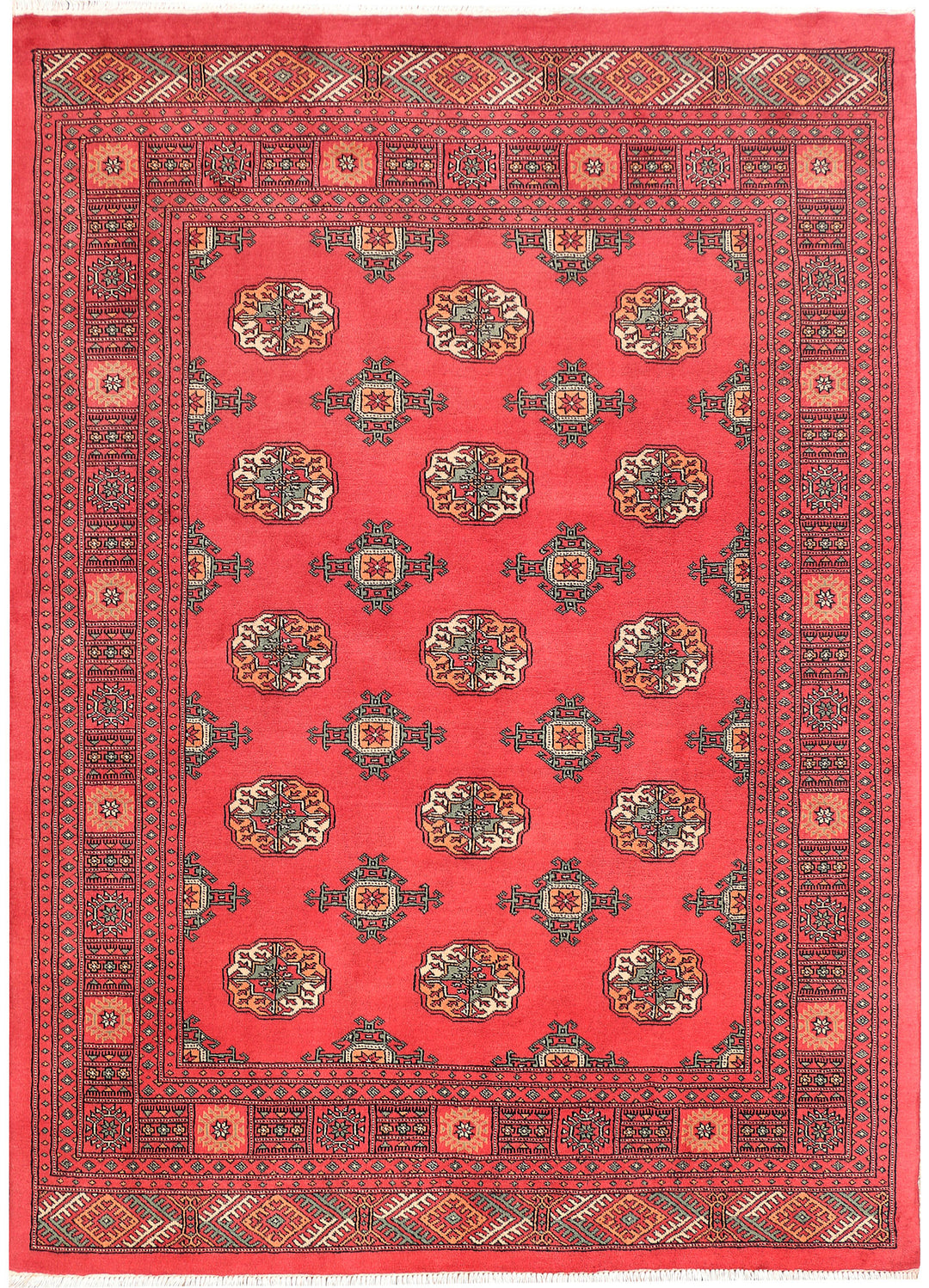 Light Coral Bokhara 5' 7 x 7' 8 - No. 45919 - ALRUG Rug Store