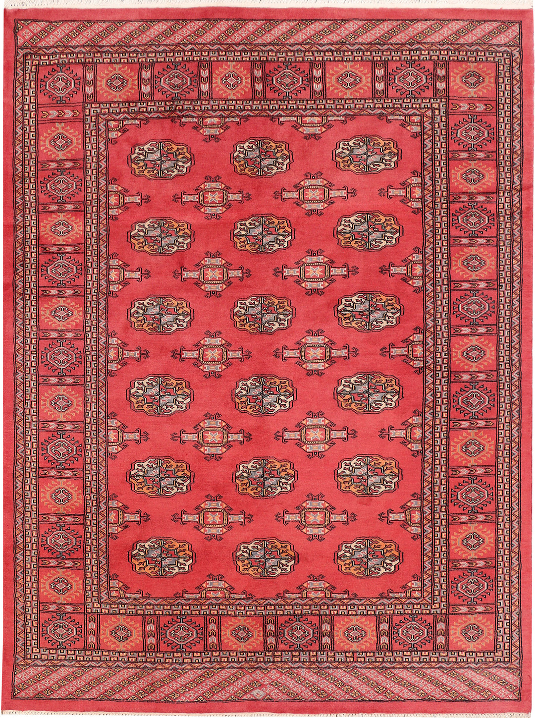 Indian Red Bokhara 5' 6 x 7' 3 - No. 45958 - ALRUG Rug Store