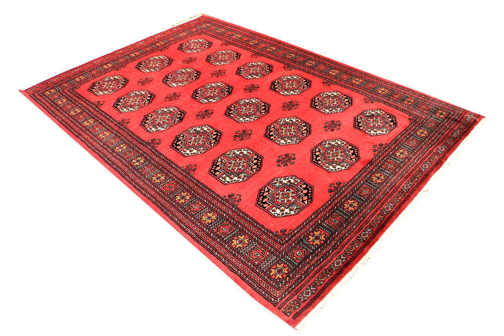 Indian Red Bokhara 5' 7 x 8' 1 - No. 45987 - ALRUG Rug Store