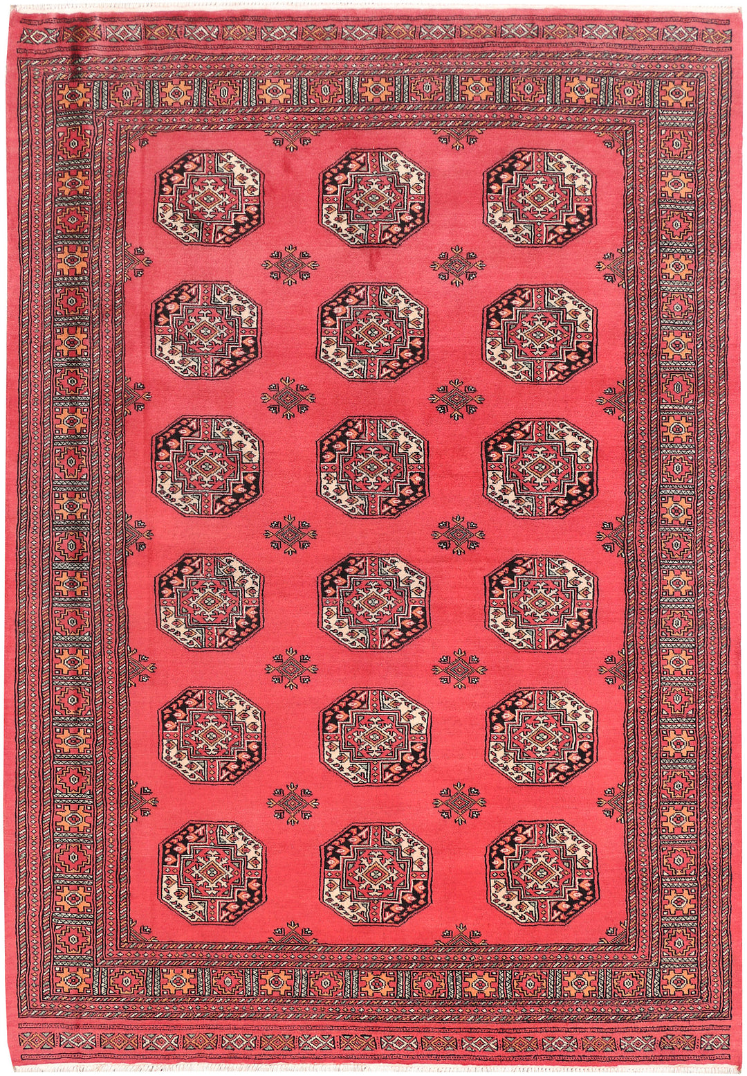 Indian Red Bokhara 5' 7 x 8' 1 - No. 45987 - ALRUG Rug Store