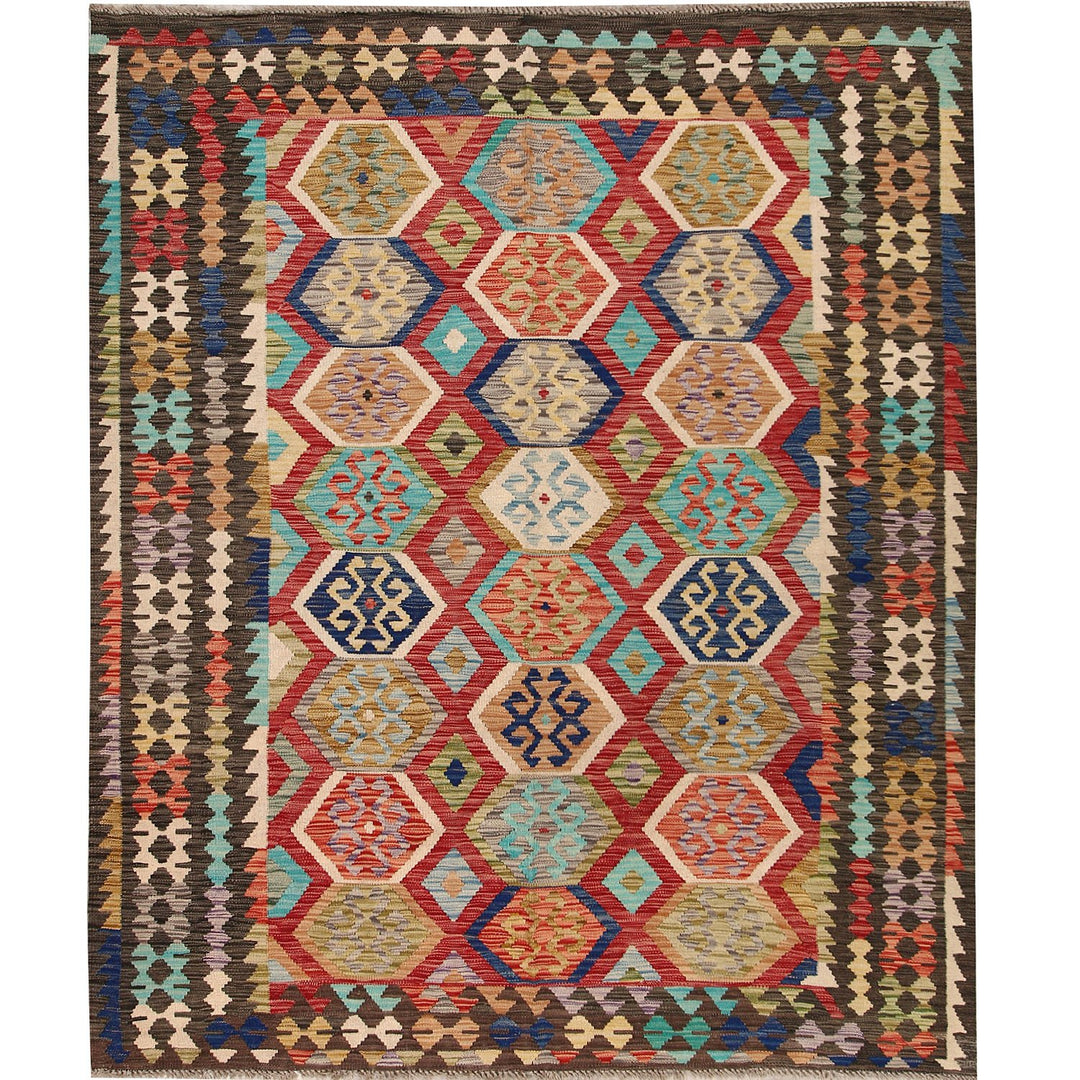 Vegetable Kilim 6' 7 x 8' (ft) - No. AL18445 - ALRUG Rug Store