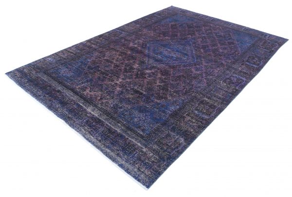 Purple Overdye Rug 6' 9" x 10' 2" Hand-Knotted view 9