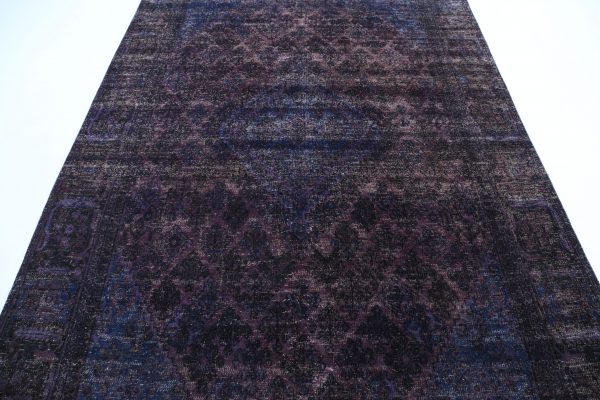 Purple Overdye Rug 6' 9" x 10' 2" Hand-Knotted view 11