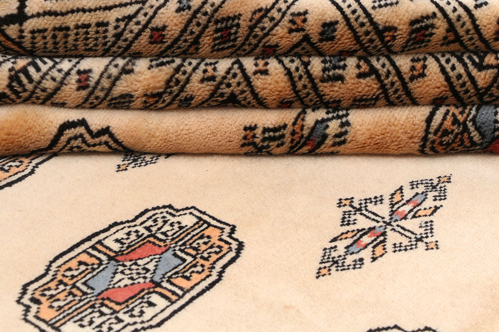 Tan Bokhara 6' 7 x 9' 11 - No. 46035 - ALRUG Rug Store