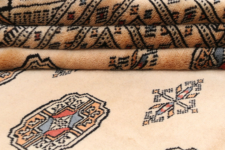 Tan Bokhara 6' 7 x 9' 11 - No. 46035 - ALRUG Rug Store