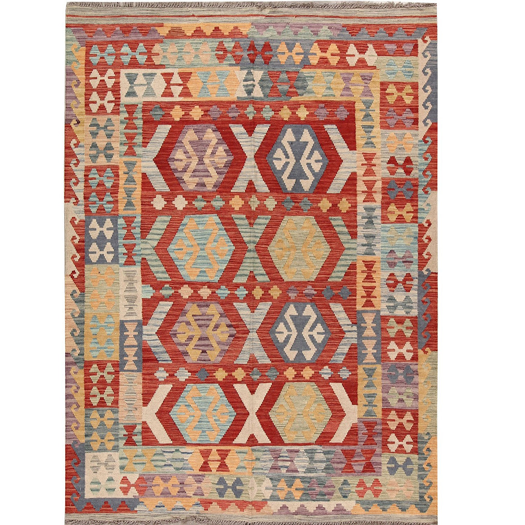 Vegetable Kilim 5' 5 x 7' 6 (ft) - No. AL23990 - ALRUG Rug Store