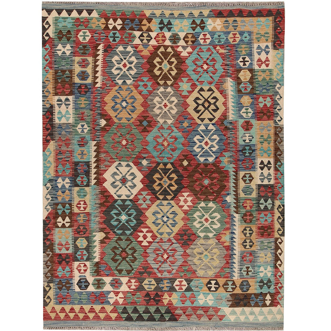 Vegetable Kilim 5' 7 x 7' 7 (ft) - No. AL51093 - ALRUG Rug Store
