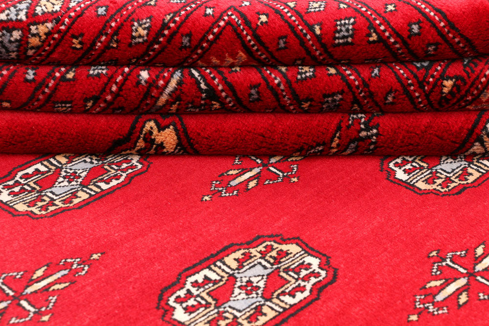 Dark Red Bokhara 6' 7 x 10' - No. 46128 - ALRUG Rug Store