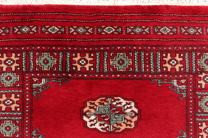 Red Bokhara 3' 2 x 4' 6 - No. 46173 - ALRUG Rug Store