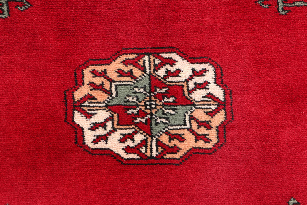 Red Bokhara 3' 2 x 4' 6 - No. 46173 - ALRUG Rug Store