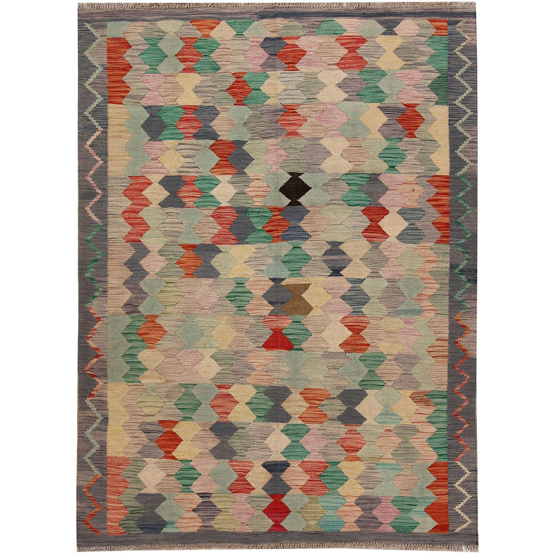 Vegetable Kilim 4' 8 x 6' 4 (ft) - No. AL27553 - ALRUG Rug Store