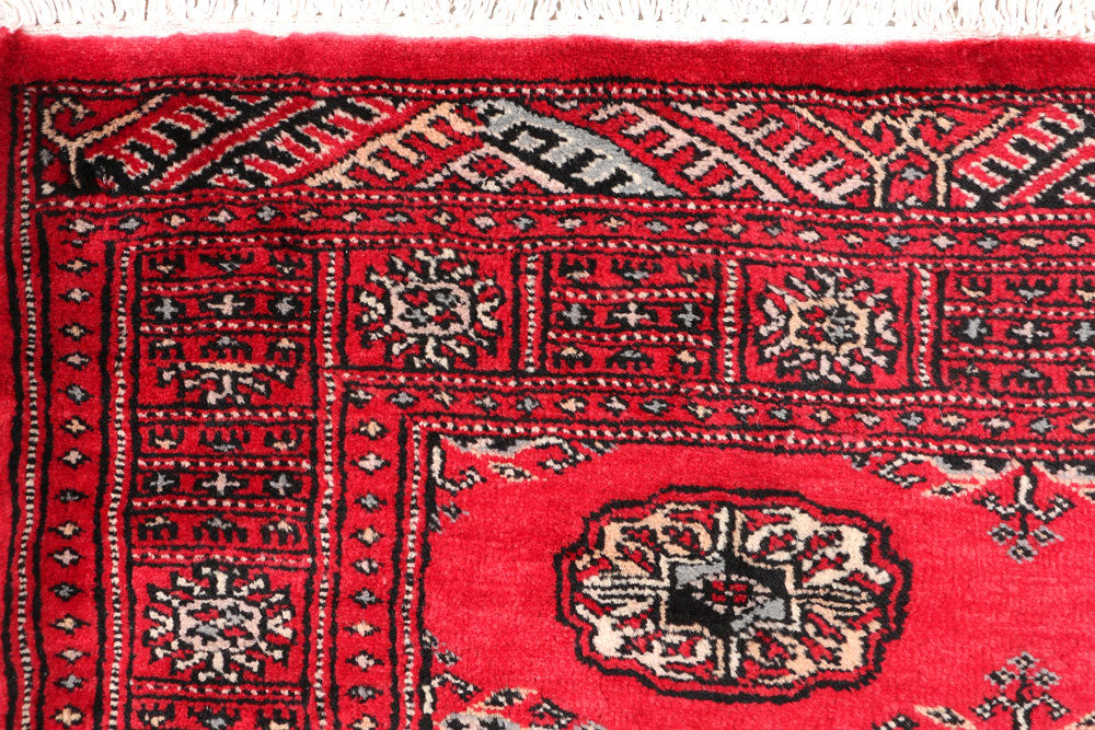 Red Bokhara 3' 2 x 4' 10 - No. 46194 - ALRUG Rug Store