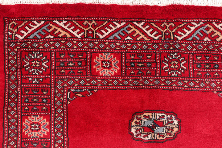 Dark Red Bokhara 3' x 5' 3 - No. 46246 - ALRUG Rug Store