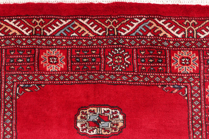 Dark Red Bokhara 3' x 5' 3 - No. 46246 - ALRUG Rug Store
