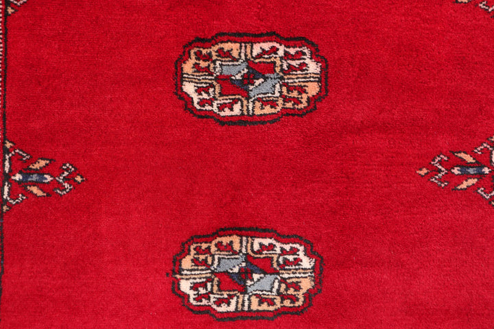 Dark Red Bokhara 3' x 5' 3 - No. 46246 - ALRUG Rug Store