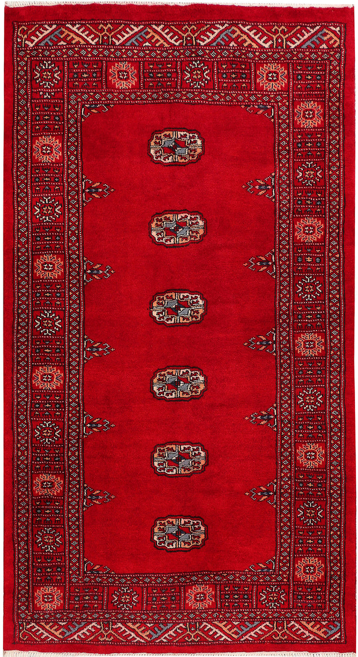 Dark Red Bokhara 3' x 5' 3 - No. 46246 - ALRUG Rug Store