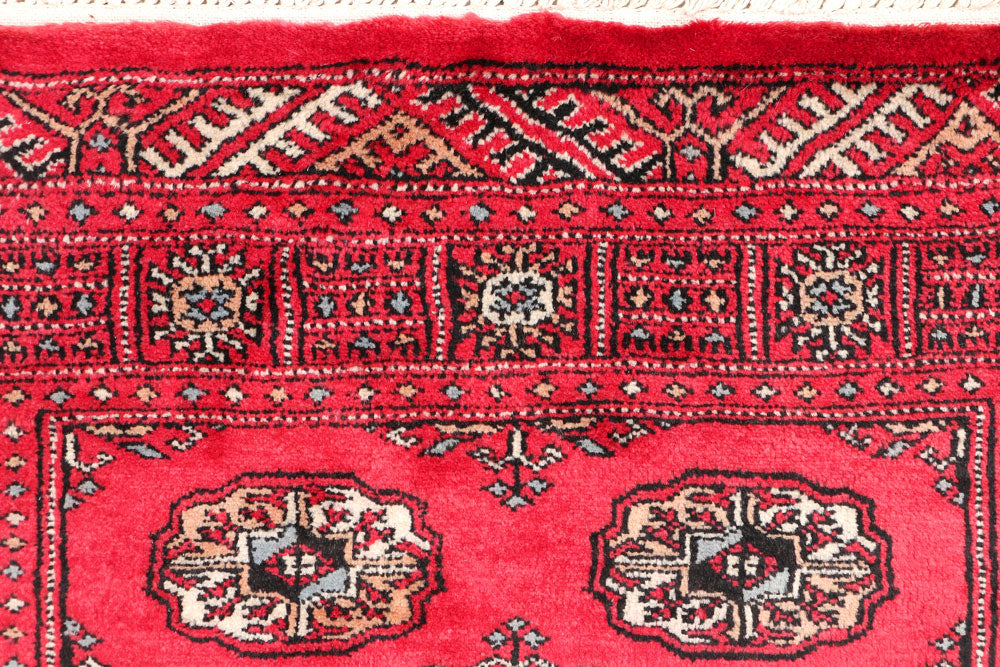 Red Bokhara 3' 1 x 5' 1 - No. 46271 - ALRUG Rug Store
