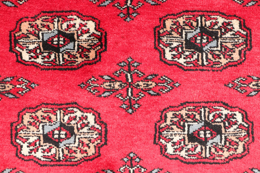 Red Bokhara 3' 1 x 5' 1 - No. 46271 - ALRUG Rug Store