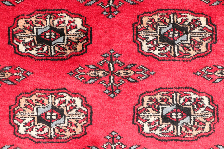 Red Bokhara 3' 1 x 5' 1 - No. 46271 - ALRUG Rug Store