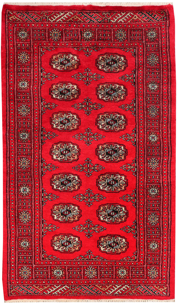 Red Bokhara 3' 1 x 5' 1 - No. 46271 - ALRUG Rug Store