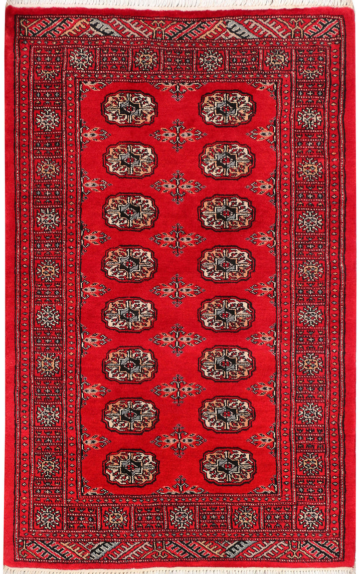 Dark Red Bokhara 3' 3 x 5' 1 - No. 46281 - ALRUG Rug Store