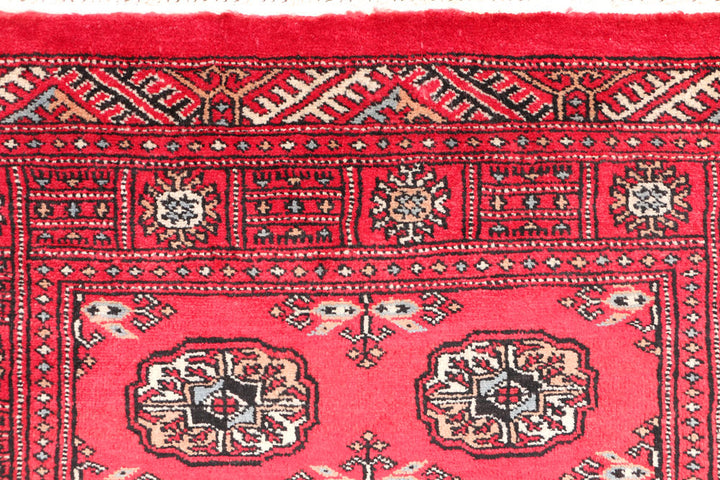 Dark Red Bokhara 3' 3 x 4' 11 - No. 46285 - ALRUG Rug Store