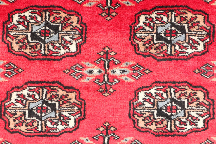 Dark Red Bokhara 3' 3 x 4' 11 - No. 46285 - ALRUG Rug Store