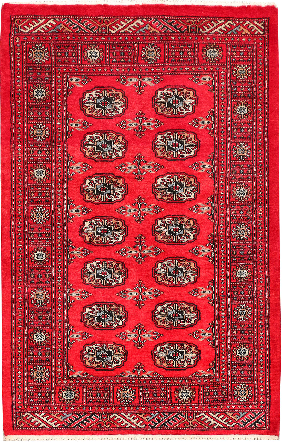 Dark Red Bokhara 3' 3 x 4' 11 - No. 46285 - ALRUG Rug Store