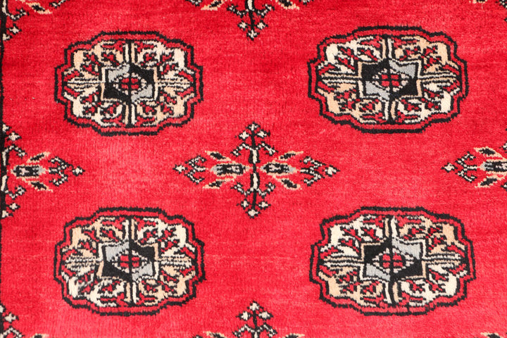 Dark Red Bokhara 3' 3 x 5' 5 - No. 46289 - ALRUG Rug Store