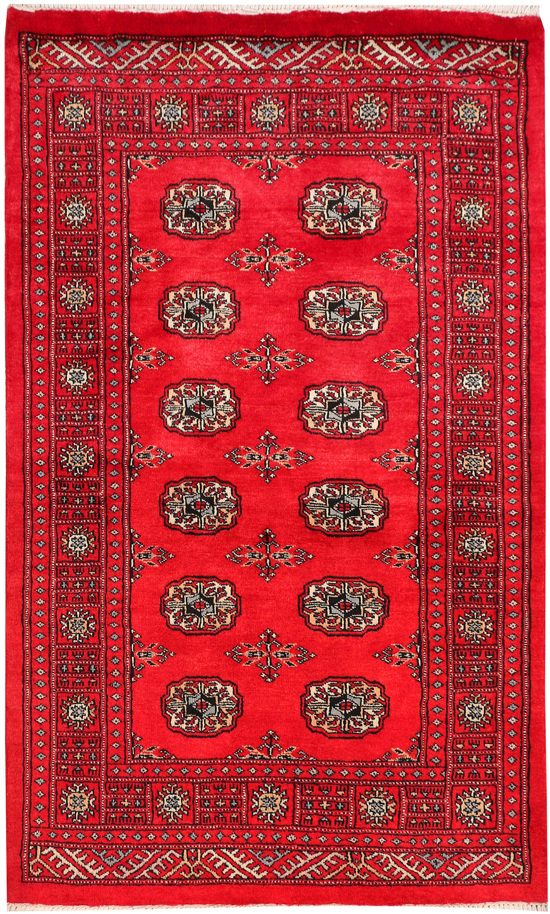 Dark Red Bokhara 3' 3 x 5' 5 - No. 46289 - ALRUG Rug Store