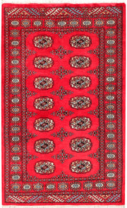 Crimson Bokhara 3'  1" x 5'  1" - No. QA33751