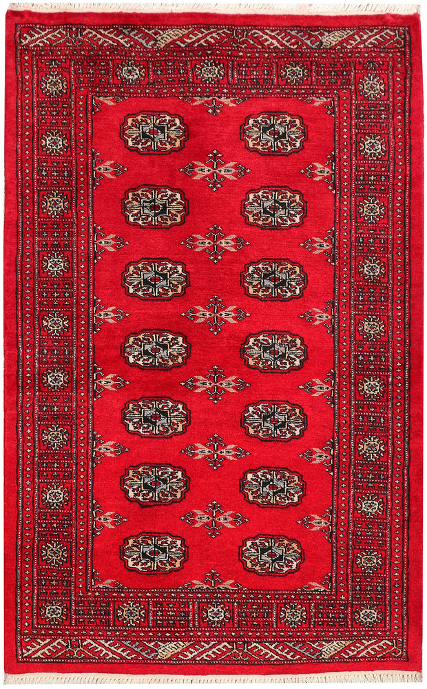 Dark Red Bokhara 3' 2 x 5' - No. 46296