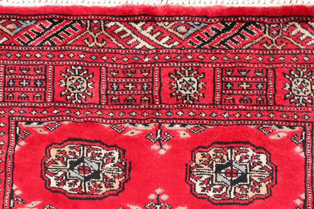 Dark Red Bokhara 3'  1" x 5'  2" - No. QA43628
