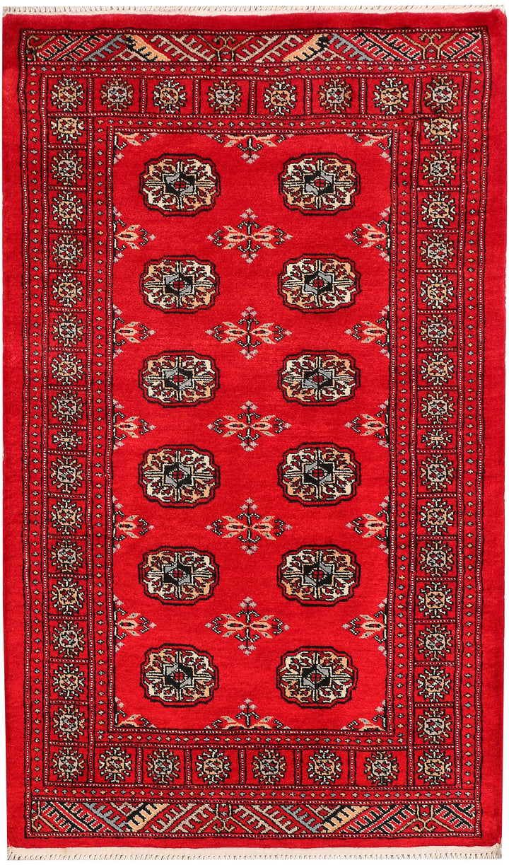 Red Bokhara 3' 2 x 5' 3 - No. 46301 - ALRUG Rug Store