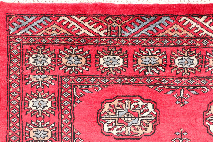 Red Bokhara 3' 2 x 4' 10 - No. 46302 - ALRUG Rug Store