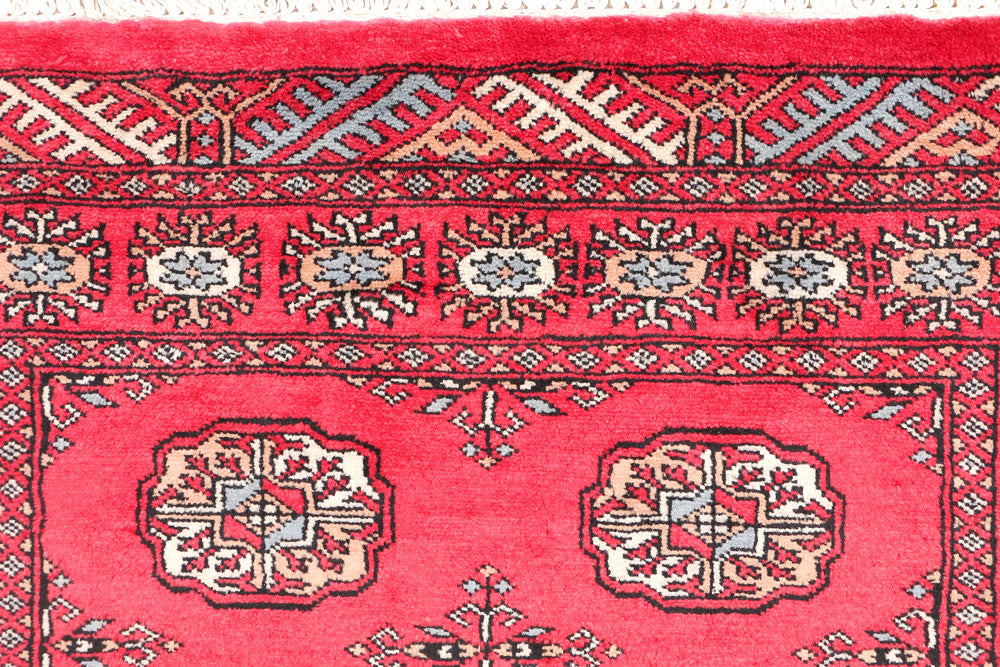 Red Bokhara 3' 2 x 4' 10 - No. 46302 - ALRUG Rug Store