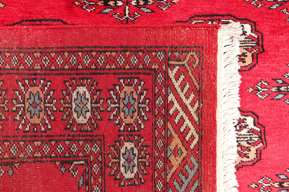 Red Bokhara 3' 2 x 4' 10 - No. 46302 - ALRUG Rug Store