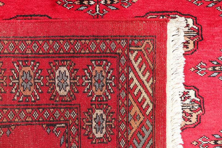 Red Bokhara 3' 2 x 4' 10 - No. 46302 - ALRUG Rug Store