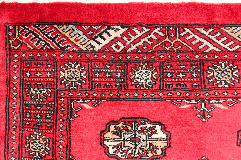 Red Bokhara 3' 2 x 4' 9 - No. 46304 - ALRUG Rug Store