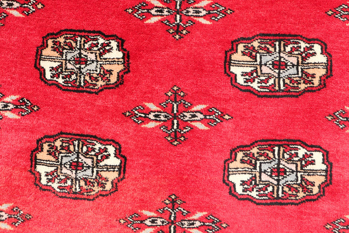 Red Bokhara 3' 2 x 4' 9 - No. 46304 - ALRUG Rug Store
